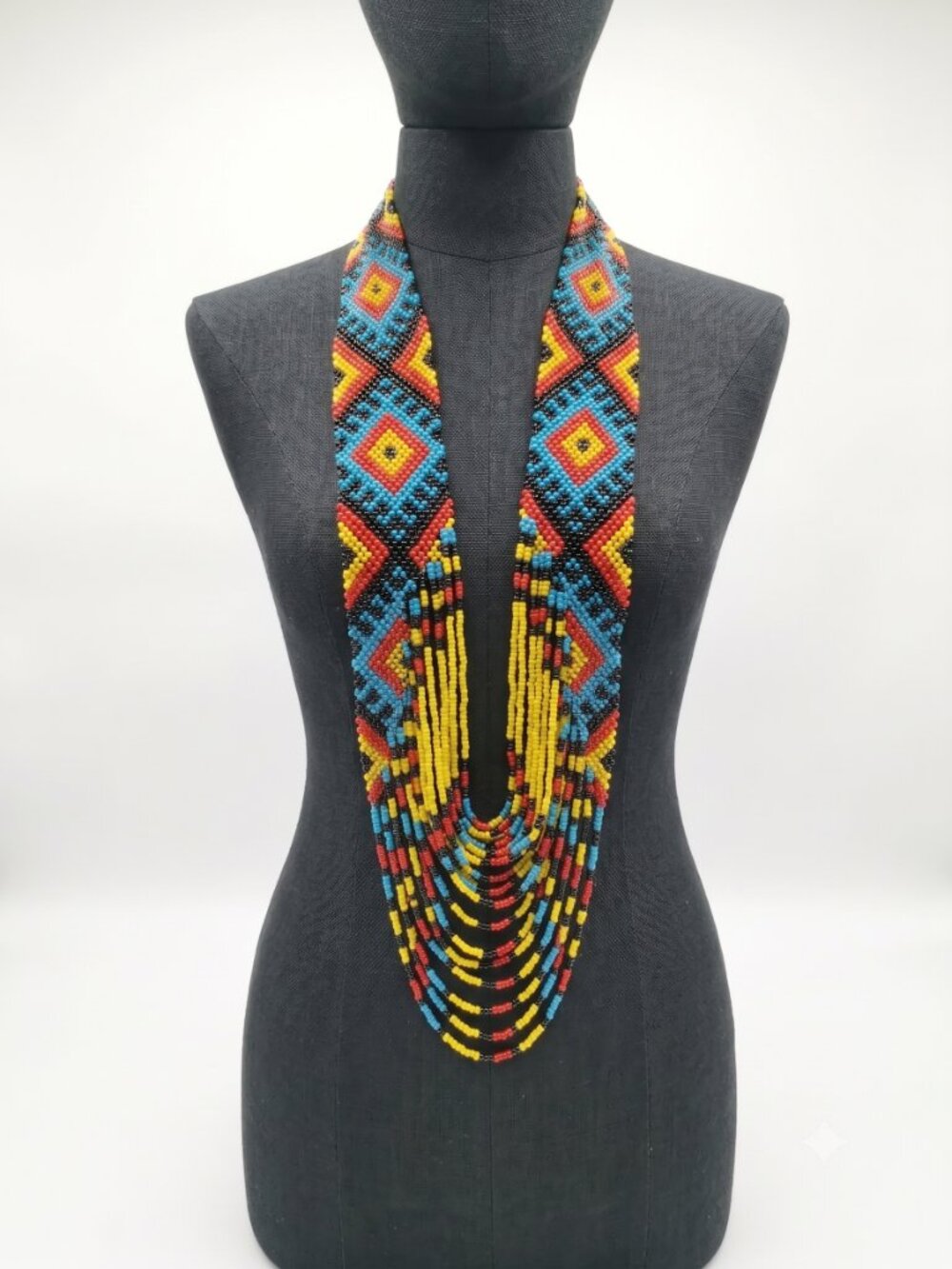 Filipino Tribal Necklace with Multicolored Beads